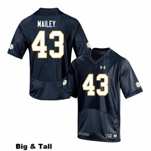 Notre Dame Fighting Irish Men's Greg Mailey #43 Navy Under Armour Authentic Stitched Big & Tall College NCAA Football Jersey KAN0699JQ